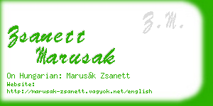 zsanett marusak business card